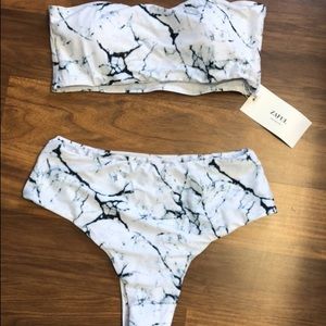 zaful marble bikini